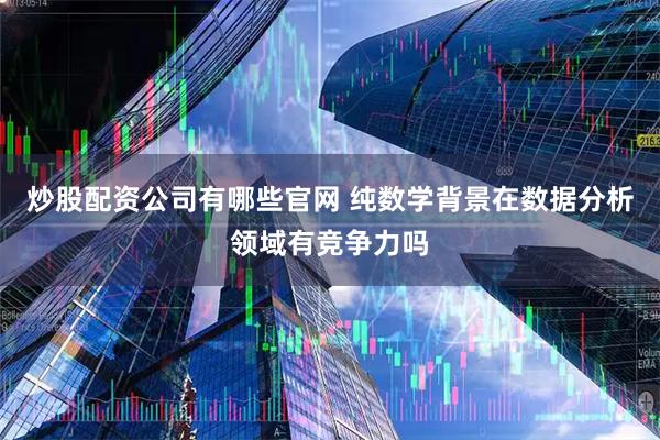 炒股配资公司有哪些官网 纯数学背景在数据分析领域有竞争力吗