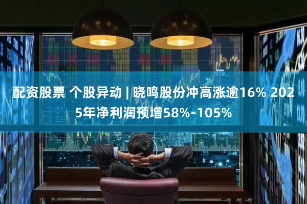 配资股票 个股异动 | 晓鸣股份冲高涨逾16% 2025年净利润预增58%-105%